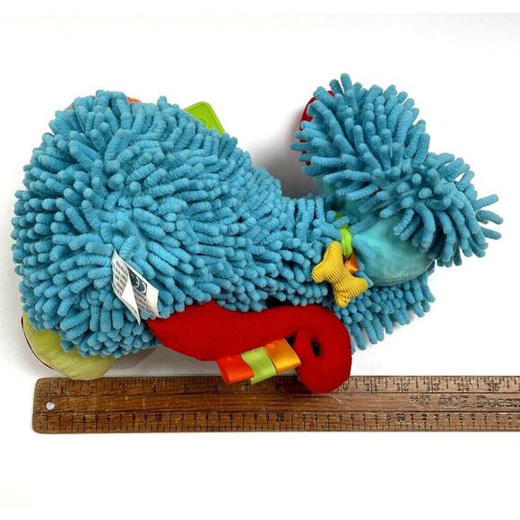 Dolce Play & Learn Alphonso Afghan Blue Hound Dog Activity Baby Plush Toy Animal - Picture 9 of 14